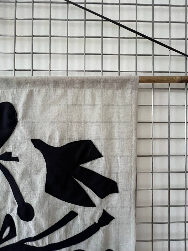 Original Black & White Abstract Collage by Agata Strokata