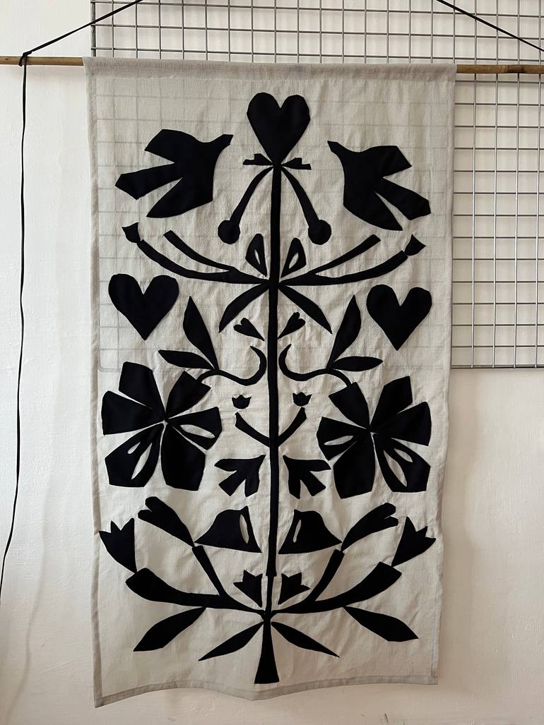 Original Black & White Abstract Collage by Agata Strokata
