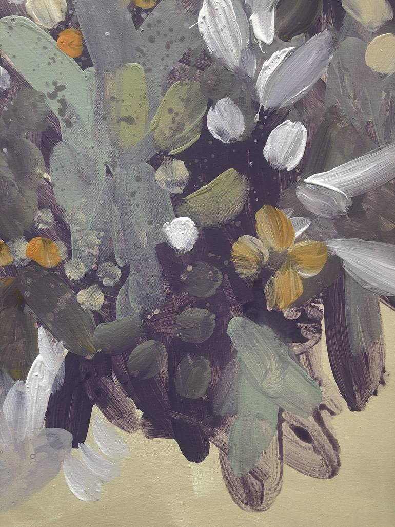 Original Abstract Floral Painting by Agata Strokata