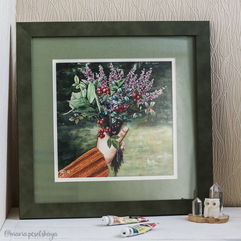 Original Realism Botanic Painting by Maria Pesotskaya