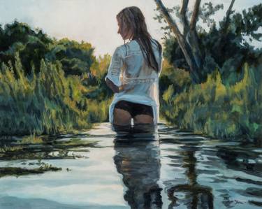 Print of Figurative Water Paintings by Devon Sharon