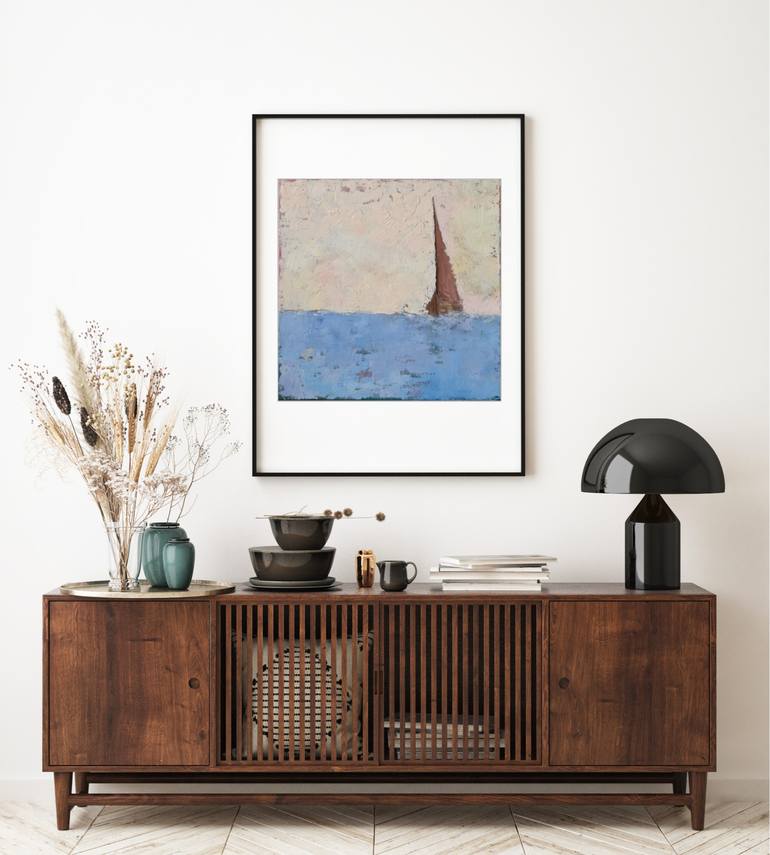 Original Sailboat Painting by Dara Volvich