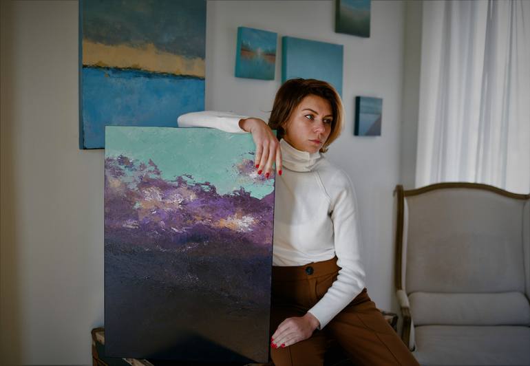 Original Abstract Expressionism Abstract Painting by Dara Volvich