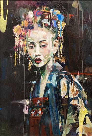 Original Fine Art Portrait Paintings by lee mitchell