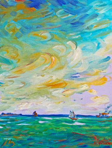 Original Impressionism Seascape Paintings by The Cayetano Gallery