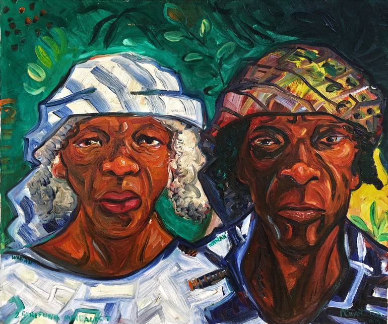 “Two Garifuna Herbalists (Wana and Nana)” Painting by The Cayetano ...