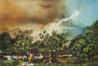 Print of Abstract Rural life Paintings by Fernando Oramas