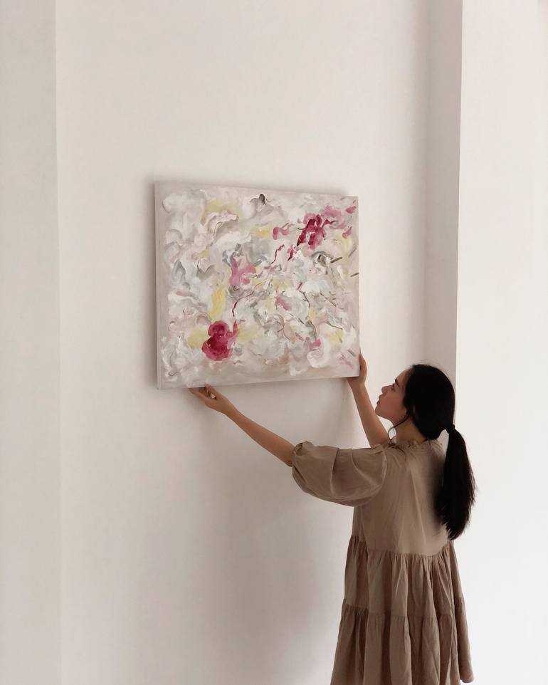 Original Abstract Expressionism Abstract Painting by Eveline Widjaja