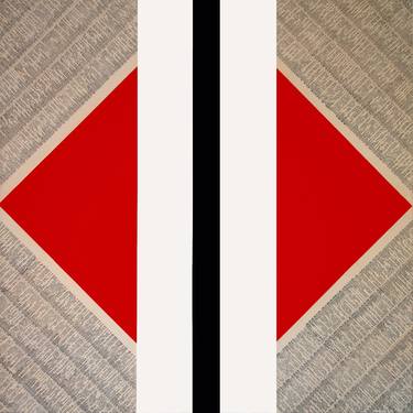 Original Abstract Geometric Mixed Media by Nadege Morey