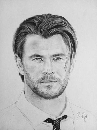 Original Realism Celebrity Drawing by Praveen Vijay