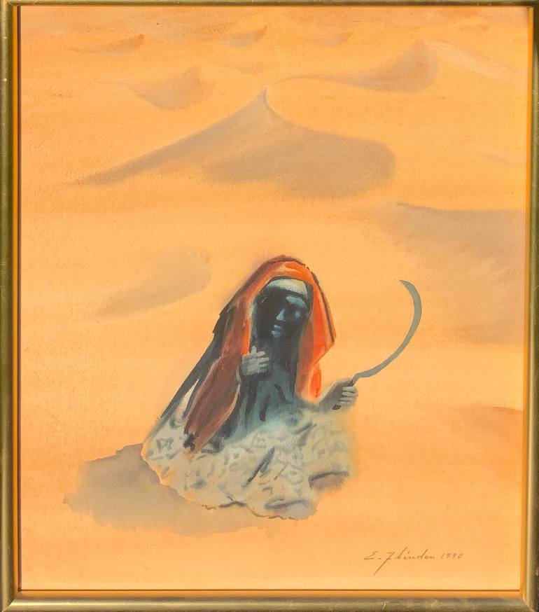 Original Documentary People Painting by Ellis Zbinden