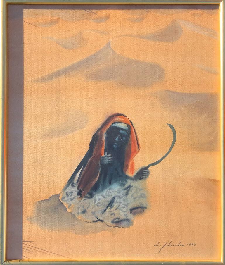 Original Documentary People Painting by Ellis Zbinden