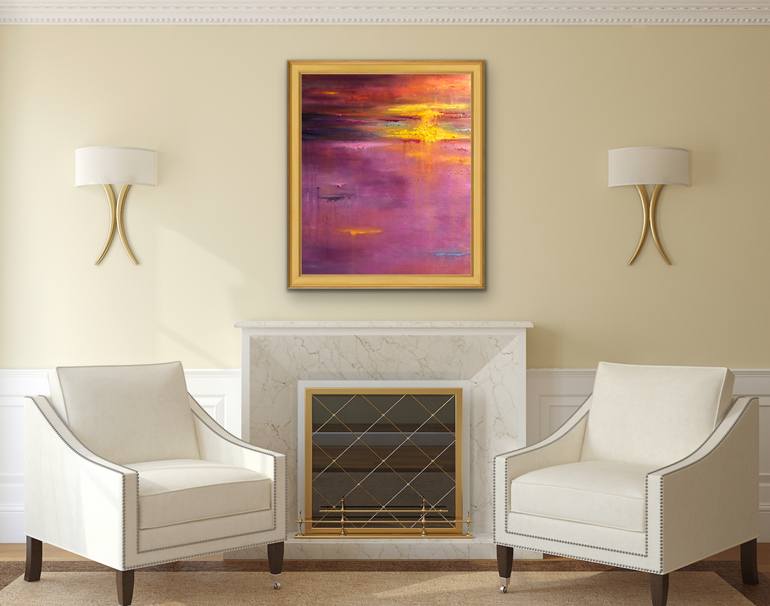 Original Abstract Seascape Painting by Dawn Schrader