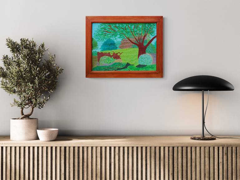 Original Fauvism Landscape Painting by Meled Taouk