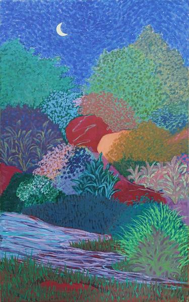 Original Abstract Expressionism Landscape Painting by Meled Taouk