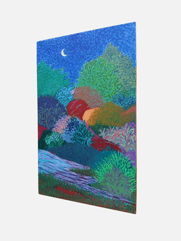 Original Abstract Expressionism Landscape Painting by Meled Taouk