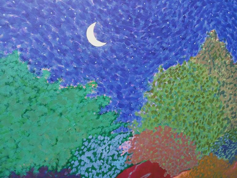 Original Abstract Expressionism Landscape Painting by Meled Taouk