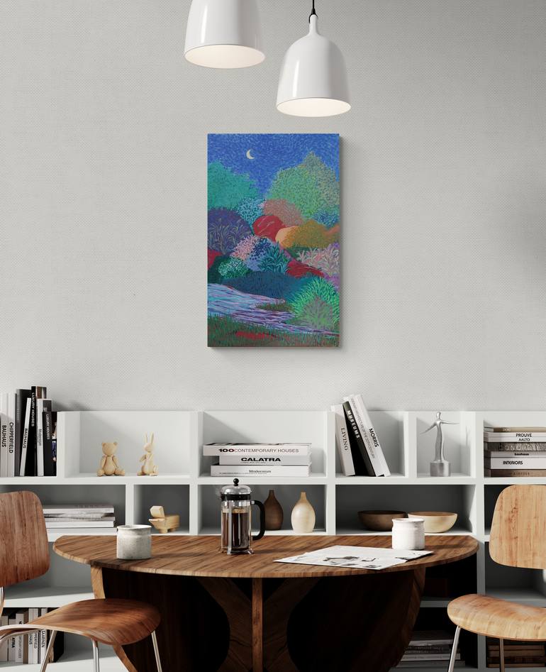 Original Abstract Expressionism Landscape Painting by Meled Taouk