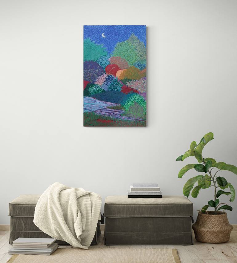 Original Abstract Expressionism Landscape Painting by Meled Taouk