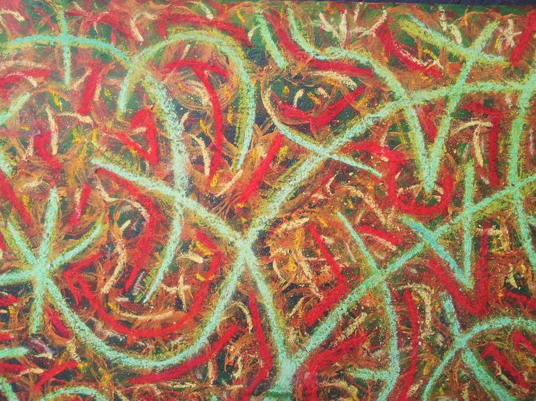 Original Abstract Expressionism Abstract Painting by Meled Taouk