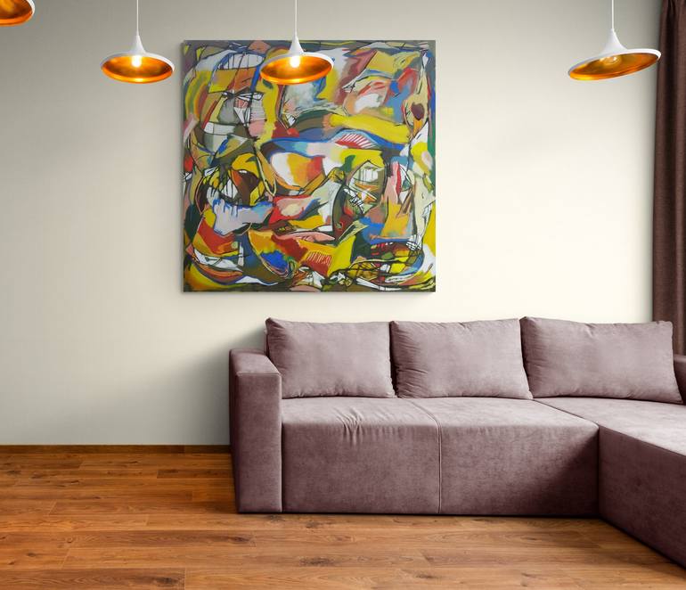 Original Abstract Expressionism Abstract Painting by Meled Taouk