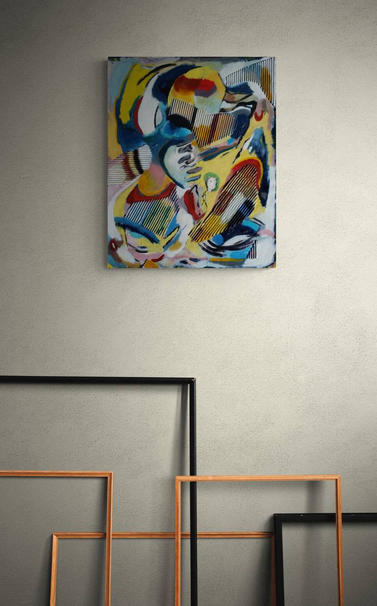 Original Abstract Expressionism Abstract Painting by Meled Taouk