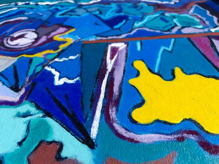 Original Abstract Expressionism Abstract Painting by Meled Taouk