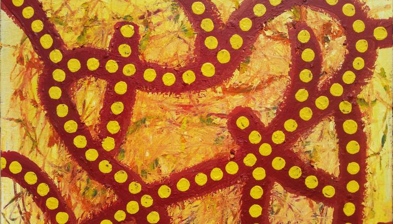 Original Abstract Expressionism Abstract Painting by Meled Taouk