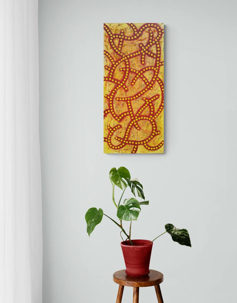 Original Abstract Expressionism Abstract Painting by Meled Taouk