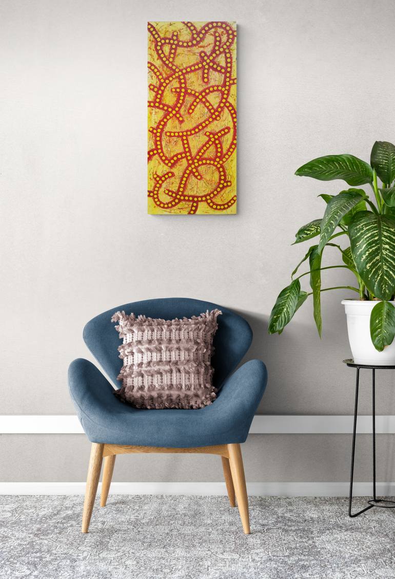 Original Abstract Expressionism Abstract Painting by Meled Taouk