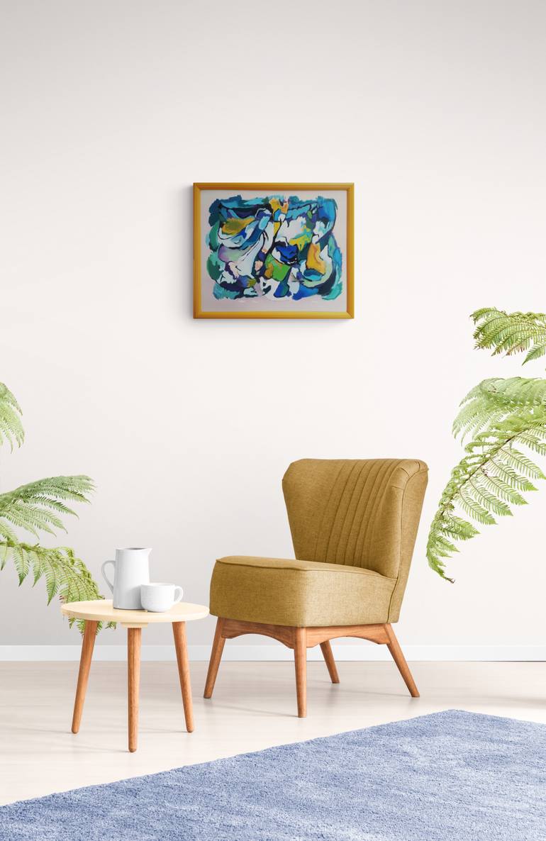 Original Abstract Expressionism Abstract Painting by Meled Taouk