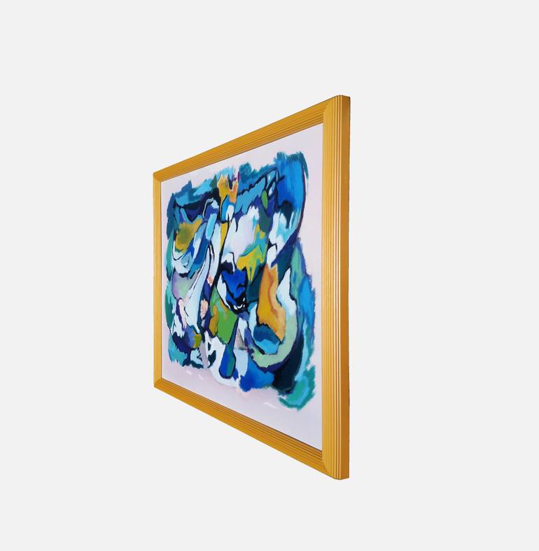 Original Abstract Expressionism Abstract Painting by Meled Taouk