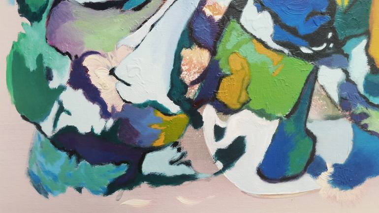 Original Abstract Expressionism Abstract Painting by Meled Taouk
