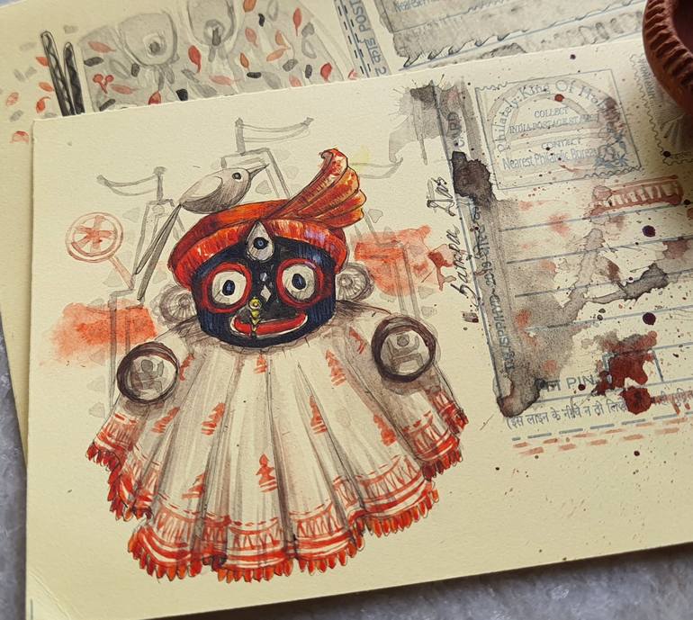 jagannath drawing watercolor