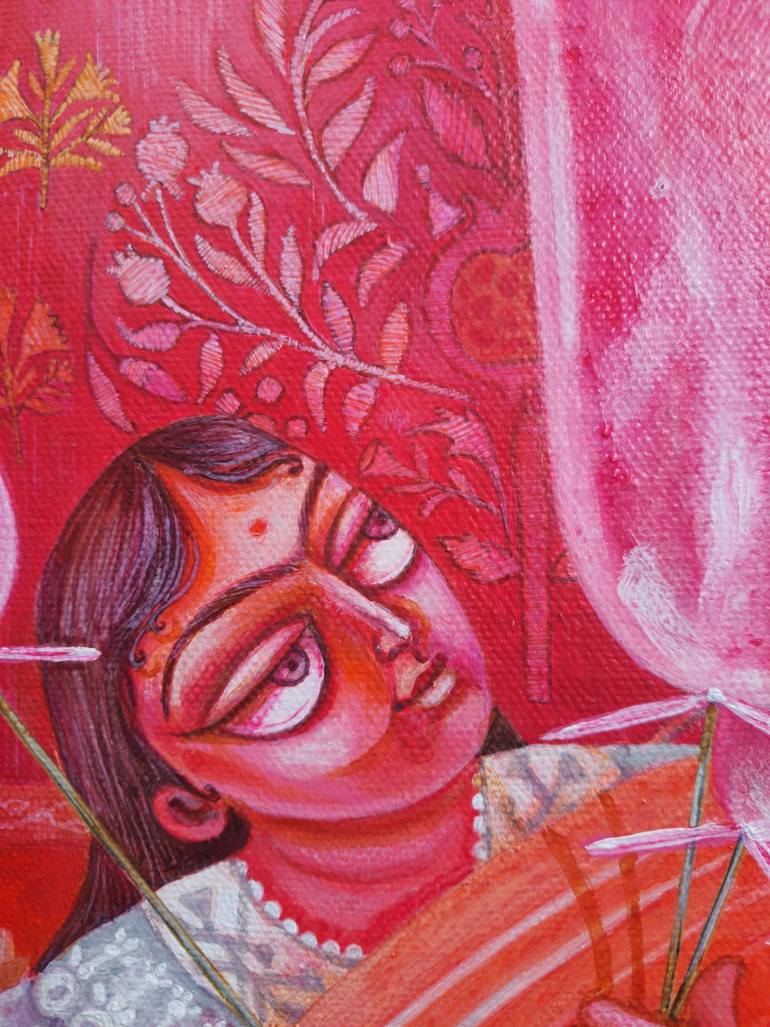 Original Art Deco Still Life Painting by Sampa Das