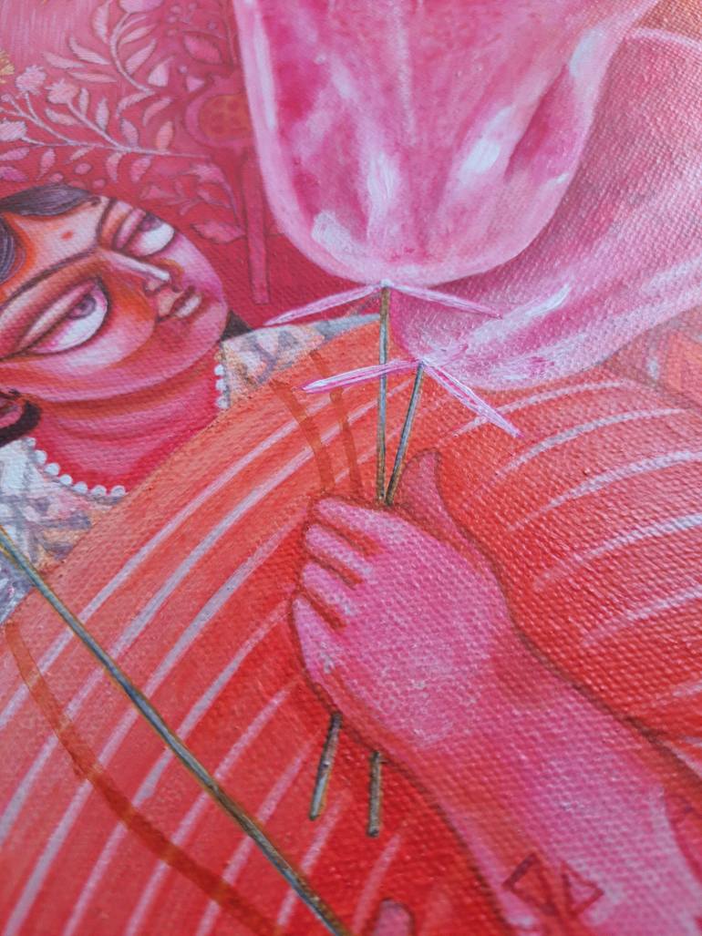 Original Art Deco Still Life Painting by Sampa Das