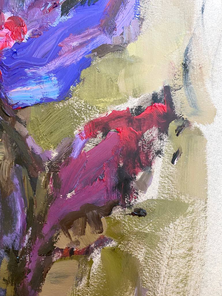 Original Impressionism Floral Painting by Ksenia Kozhakhanova