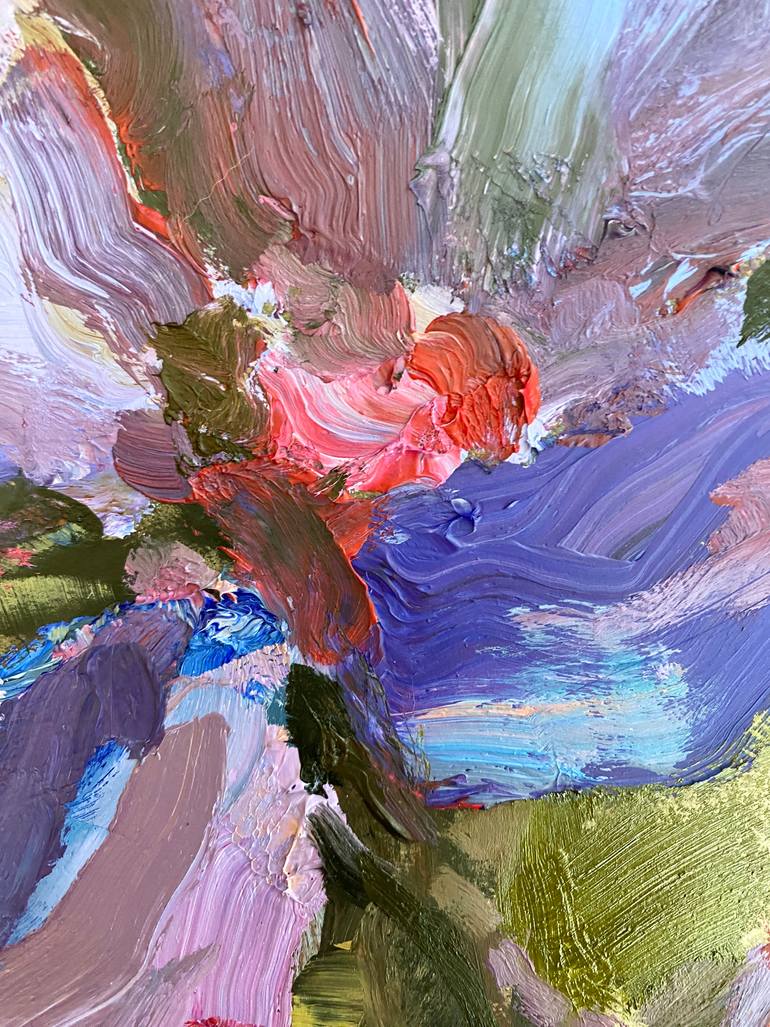 Original Impressionism Floral Painting by Ksenia Kozhakhanova