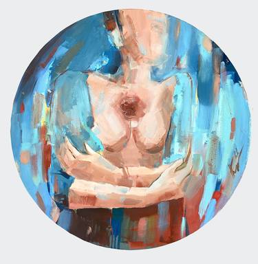 “I’m okay” - oil painting, canvas painting, woman thumb