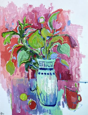 Print of Expressionism Floral Paintings by Ksenia Kozhakhanova