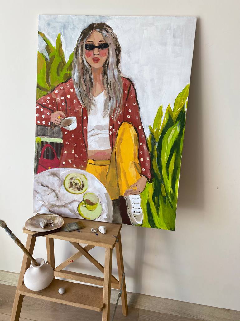 Original Contemporary People Painting by Ksenia Kozhakhanova