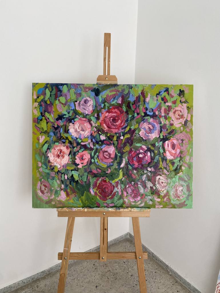 Original Impressionism Floral Painting by Ksenia Kozhakhanova