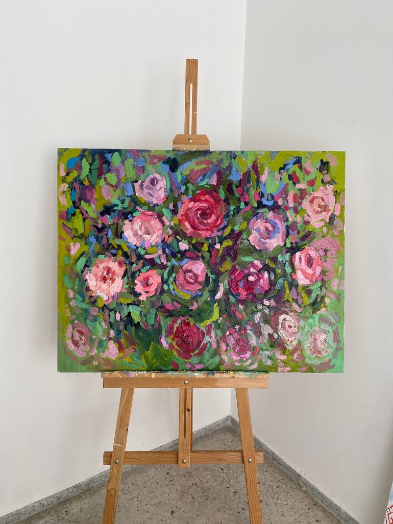 Original Impressionism Floral Painting by Ksenia Kozhakhanova