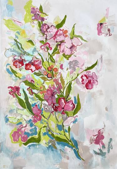 Print of Expressionism Floral Paintings by Ksenia Kozhakhanova