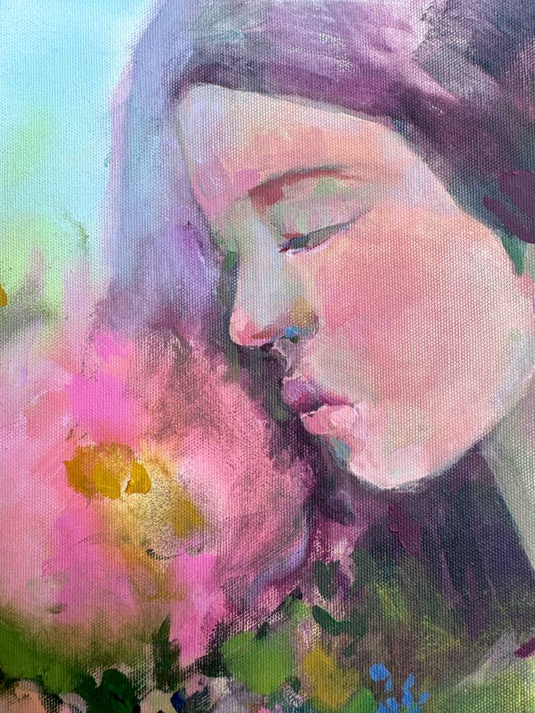 Original Impressionism People Painting by Ksenia Kozhakhanova