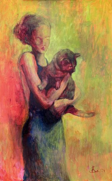 Original Expressionism Women Painting by Ksenia Kozhakhanova
