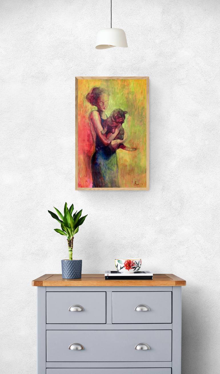 Original Expressionism Women Painting by Ksenia Kozhakhanova