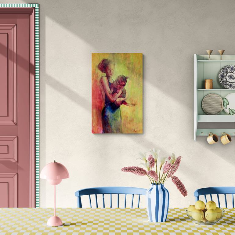 Original Expressionism Women Painting by Ksenia Kozhakhanova