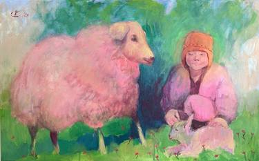 Original Expressionism Animal Painting by Ksenia Kozhakhanova