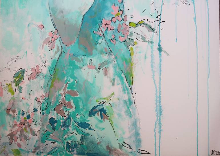 Original Abstract People Painting by Ksenia Kozhakhanova